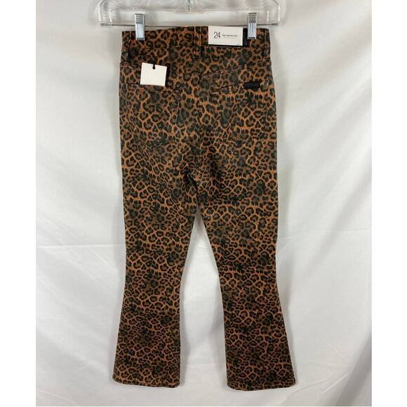 NWT 7 for All Mankind High Waist Slim Kick Jeans Animal Print size 24 - Picture 6 of 7